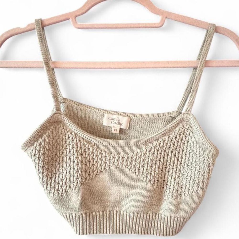 Camila‎ Coelho Mimmi Cropped Tank in Toffee XS